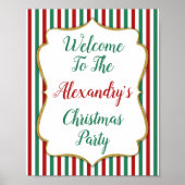 Welkom, groen rood goud poster (Voorkant)