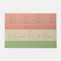 Welkom groene en rosy roze