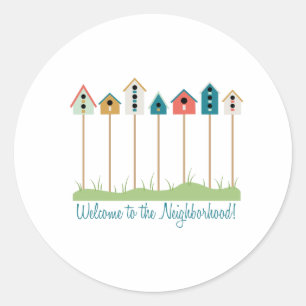 Welkom groep ronde sticker