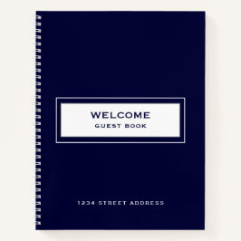 Welkom Guest Book Navy Notitieboek