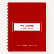 Welkom Guest Book Red