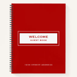 Welkom Guest Book Red Notitieboek