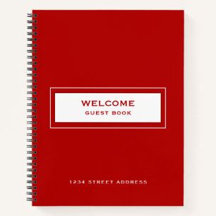 Welkom Guest Book Red Notitieboek
