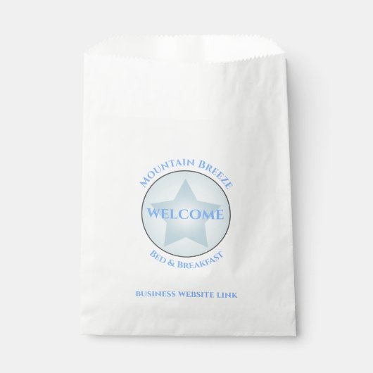 Welkom Guest Custom Business Bed en ontbijt Bedankzakje (Voorkant)
