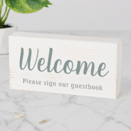 Welkom Guestbook  Houten Kist Print