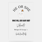 welkom Halloween & gender onthullen feest frosted Acryl Bord (Voorkant)