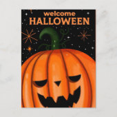 Welkom Halloween Pumpkin Briefkaart (Voorkant)