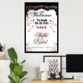 Welkom Halloween Wedding Poster Blood Splatter (Thuiskantoor)