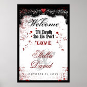 Welkom Halloween Wedding Poster Blood Splatter (Voorkant)