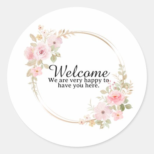 Welkom Handgemaakte Sticker (Voorkant)