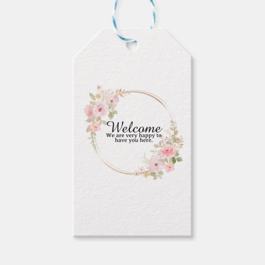 Welkom Handgemaakte Sticker Cadeaulabel (Voorkant)