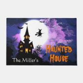 Welkom Happy Halloween met Scary Haunted House Deurmat (Voorkant)
