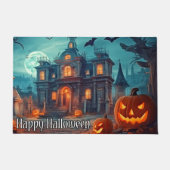 Welkom | Happy Halloween Spooky Pumpkins Deurmat (Voorkant)