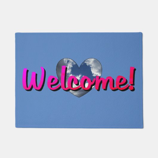 "Welkom! Happy Heart" Deurmat (Voorkant)