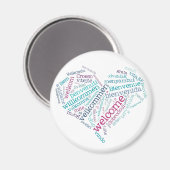 Welkom hart (veel talen) Magnet (Voorkant / Achterkant)