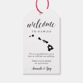 Welkom Hawaii Wedding Cadeaulabel (Voorkant)