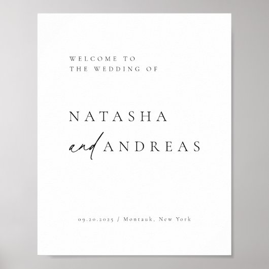 Welkom hedendaagse conservatieve minimalistische b poster (Voorkant)