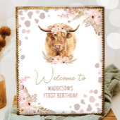 Welkom Heilige Koe Hoogland Pampas Boerderij Verja Poster