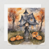 Welkom Heks AI Gegeneerde Feestuitnodiging Kaart (Voorkant / Achterkant)