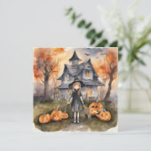 Welkom Heks AI Gegeneerde Feestuitnodiging Kaart (Staand voorkant)