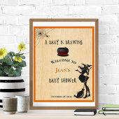 Welkom Heks Brouwt Halloween Baby Shower Poster