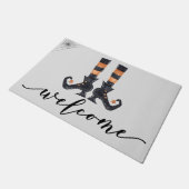 Welkom heksenvoeten Halloween vakantie deurmat (Schuin)