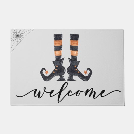 Welkom heksenvoeten Halloween vakantie deurmat (Voorkant)