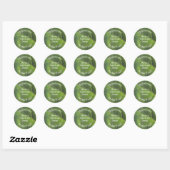 Welkom, heldere, groene lederen professional ronde sticker (Vel)