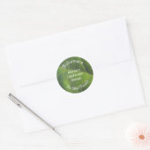 Welkom, heldere, groene lederen professional ronde sticker (Envelop)