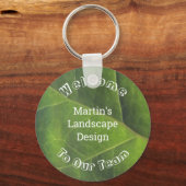Welkom, heldere, groene lederen professional sleutelhanger (Voorkant)