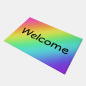 Welkom heldere regenbooggradiënt Deuren Deurmat (Schuin)