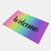 Welkom heldere regenbooggradiënt Deuren Deurmat (Schuin)