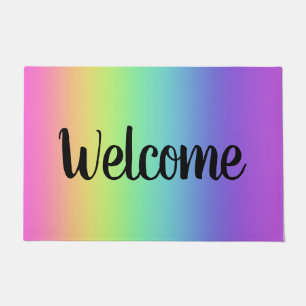 Welkom heldere regenbooggradiënt Deuren Deurmat