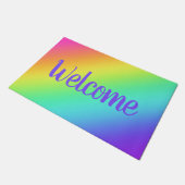 Welkom heldere regenbooggradiënt Deuren Deurmat (Schuin)