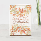 Welkom Herfst 5 x 7 Wenskaart Feestdagen Kaart (Voorkant)