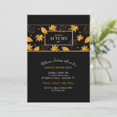 Welkom Herfst Banner Sable Uitnodiging (Staand voorkant)