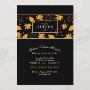 Welkom Herfst Banner Sable Uitnodiging