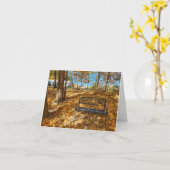 Welkom Herfst Bench in de Bossen Kaart (Gele Bloem)