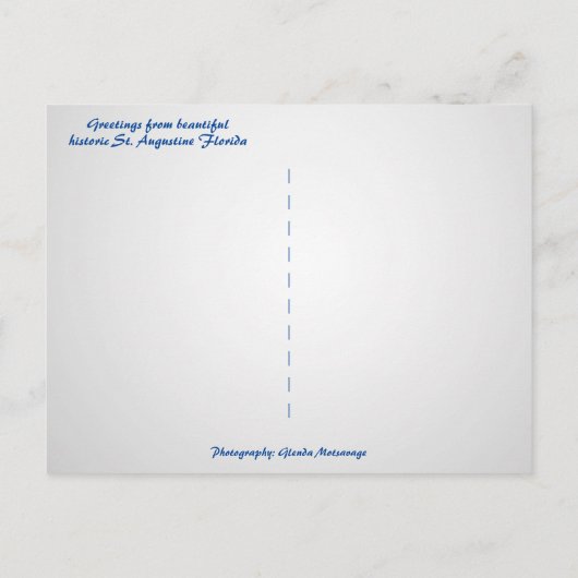 Welkom Herfst Coastal St Augustine Florida Briefkaart (Achterkant)
