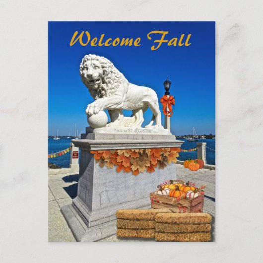 Welkom Herfst Coastal St Augustine Florida Briefkaart (Voorkant)