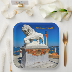 Welkom Herfst Coastal St Augustine Florida Papieren Bordje