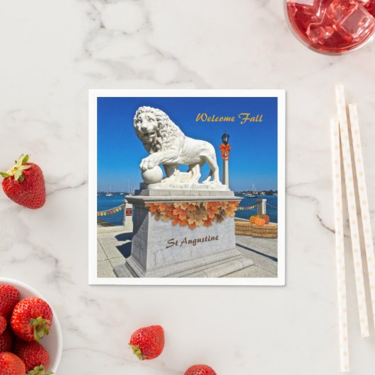 Welkom Herfst Coastal St Augustine Florida Servet (Insitu)