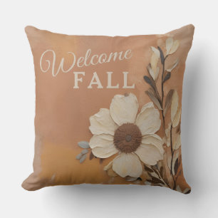 Welkom Herfst Decor Burnt Oranje Tan Bruin Bloem Buitenkussen