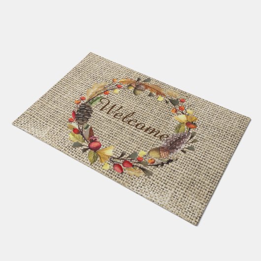 Welkom herfst deurmat (Schuin)