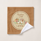 Welkom Herfst Elegante Bad Handdoek Set (Wasdoekje)