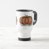 Welkom Herfst filigraan pompoen Reisbeker (Voorkant rechts)