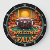 Welkom Herfst Football Grote Klok (Voorkant)