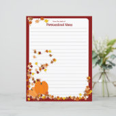 Welkom herfst - gevoerd papier blad (Staand voorkant)