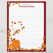 Welkom herfst - gevoerd papier blad (Voorkant)