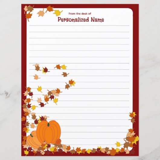 Welkom herfst - gevoerd papier blad (Voorkant)